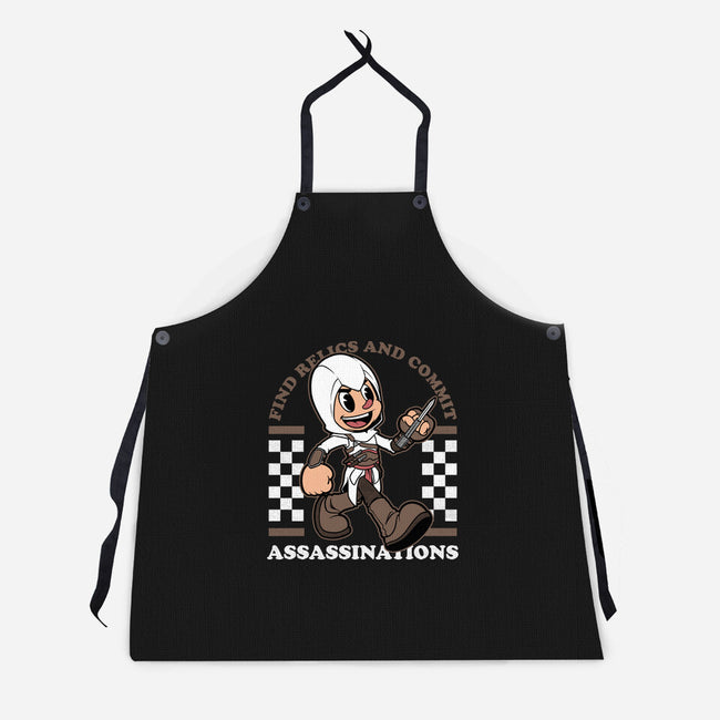 Game Mascot Assassin-Unisex-Kitchen-Apron-Studio Mootant