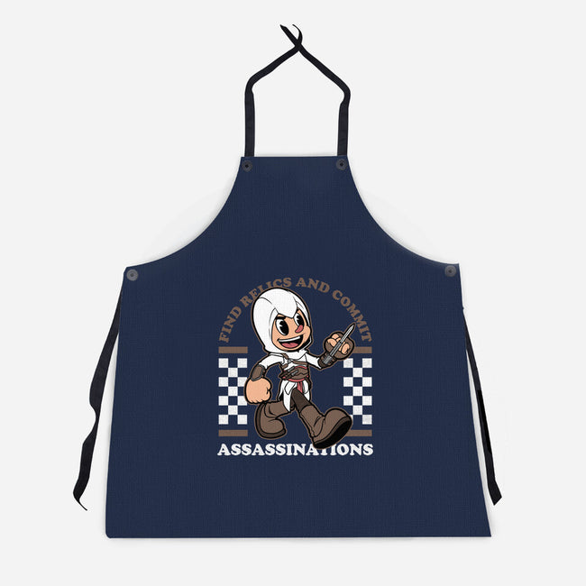 Game Mascot Assassin-Unisex-Kitchen-Apron-Studio Mootant