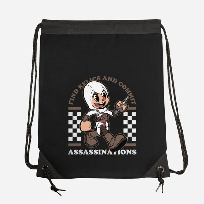 Game Mascot Assassin-None-Drawstring-Bag-Studio Mootant