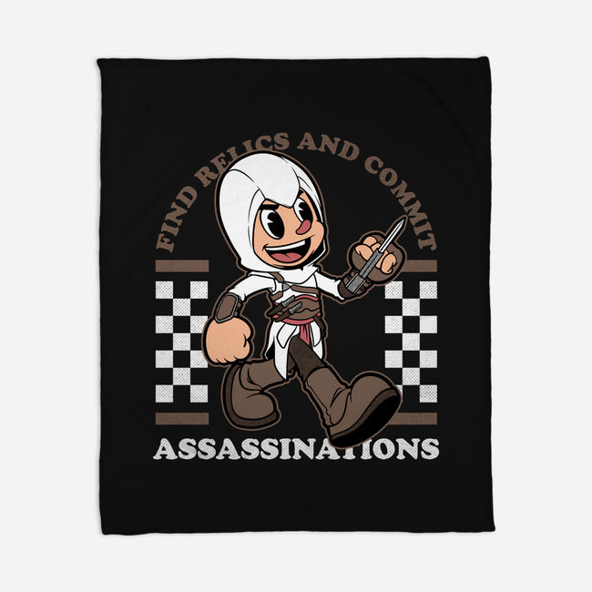Game Mascot Assassin-None-Fleece-Blanket-Studio Mootant