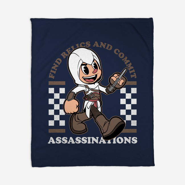 Game Mascot Assassin-None-Fleece-Blanket-Studio Mootant