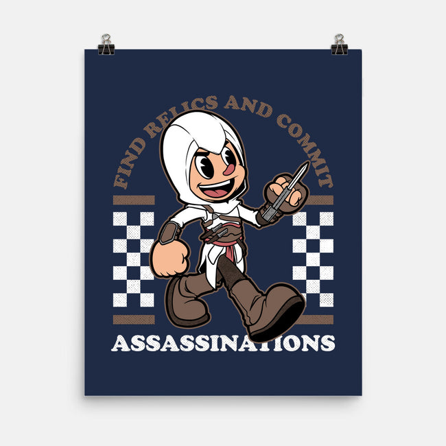 Game Mascot Assassin-None-Matte-Poster-Studio Mootant