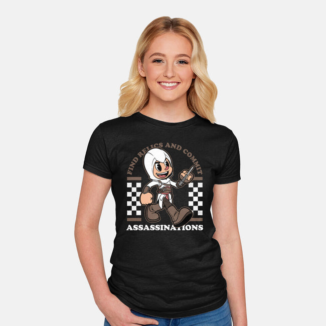 Game Mascot Assassin-Womens-Fitted-Tee-Studio Mootant