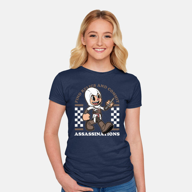 Game Mascot Assassin-Womens-Fitted-Tee-Studio Mootant