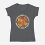 Fluent In Meows And Woofs-Womens-V-Neck-Tee-erion_designs