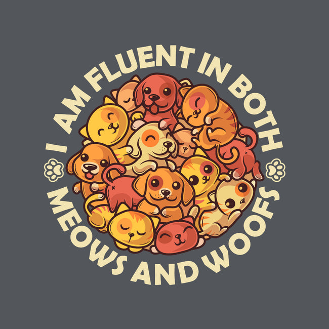 Fluent In Meows And Woofs-Womens-Fitted-Tee-erion_designs