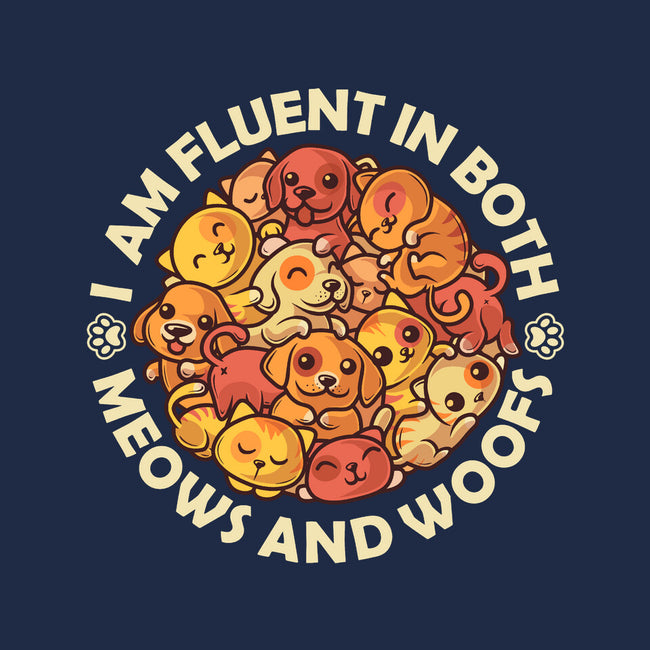 Fluent In Meows And Woofs-Womens-Fitted-Tee-erion_designs