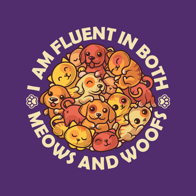 Fluent In Meows And Woofs-Womens-Fitted-Tee-erion_designs