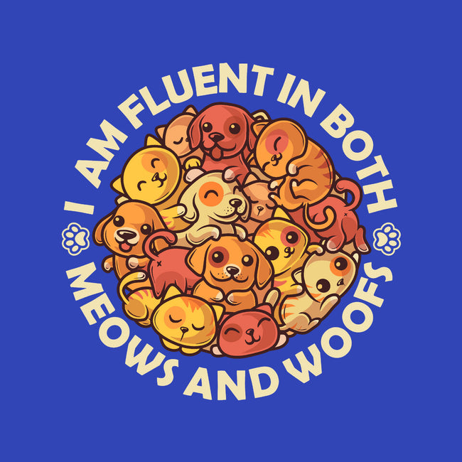 Fluent In Meows And Woofs-None-Fleece-Blanket-erion_designs