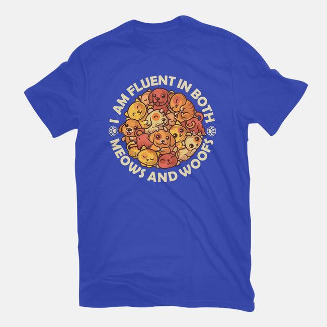 Fluent In Meows And Woofs-Womens-Fitted-Tee-erion_designs