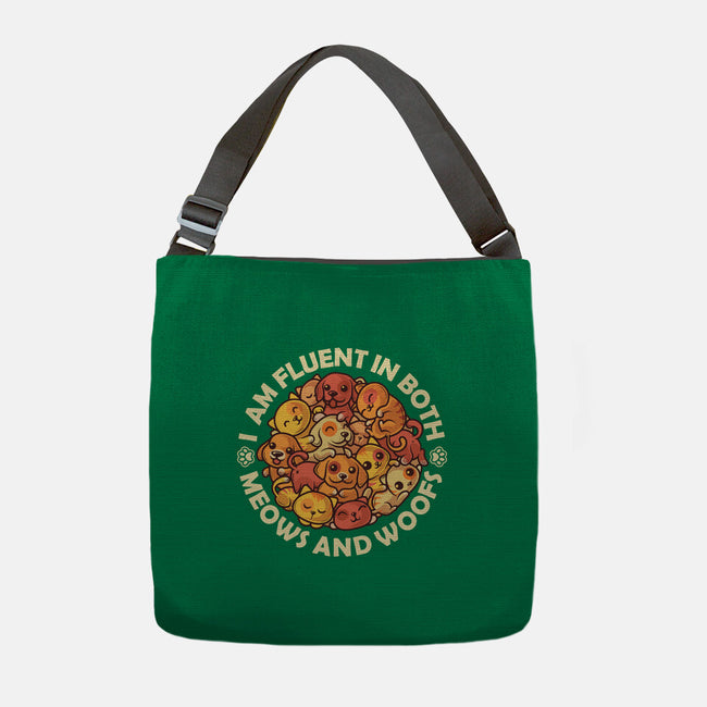 Fluent In Meows And Woofs-None-Adjustable Tote-Bag-erion_designs