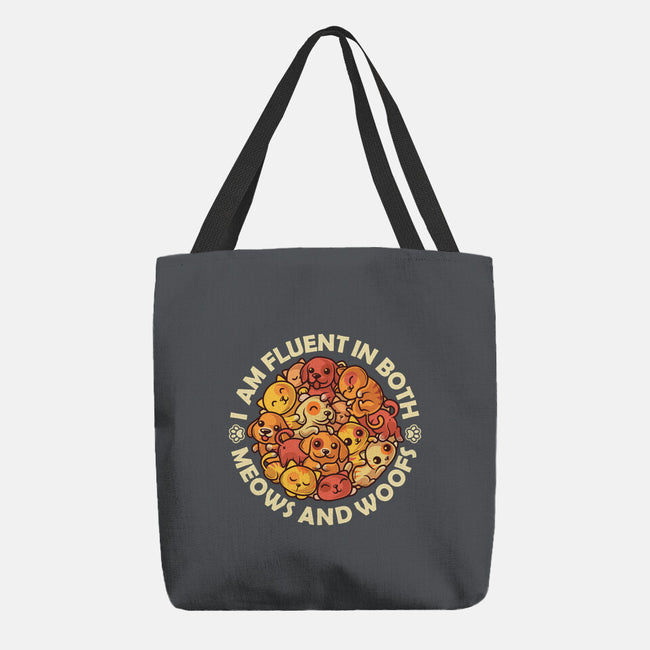 Fluent In Meows And Woofs-None-Basic Tote-Bag-erion_designs