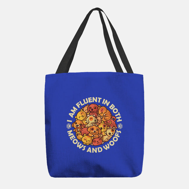 Fluent In Meows And Woofs-None-Basic Tote-Bag-erion_designs