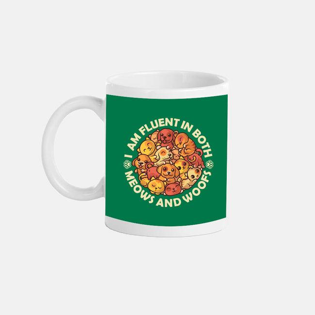 Fluent In Meows And Woofs-None-Mug-Drinkware-erion_designs
