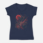 Night Hunt-Womens-V-Neck-Tee-Estudio Horta