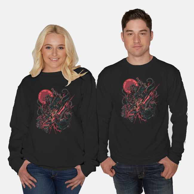 Night Hunt-Unisex-Crew Neck-Sweatshirt-Estudio Horta