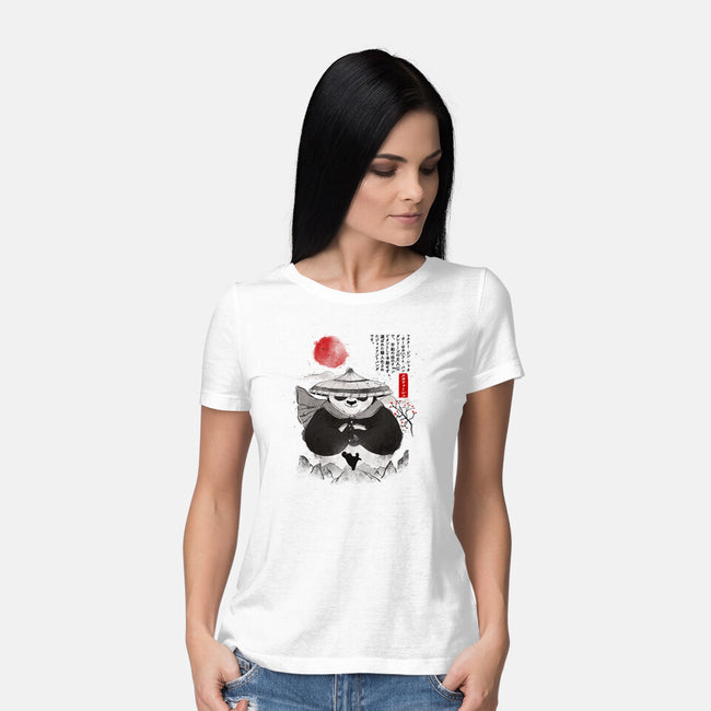 Po The Dragon Warrior-Womens-Basic-Tee-grevalra