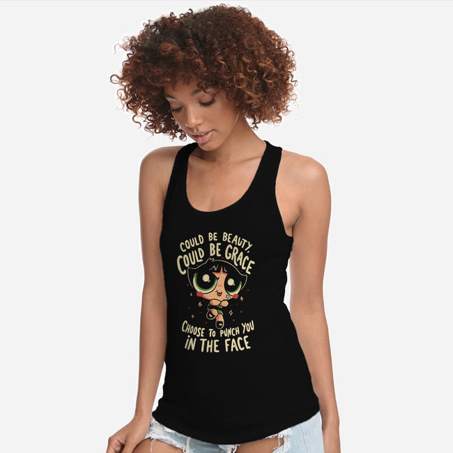 Choose To Punch You In The Face-Womens-Racerback-Tank-Arigatees