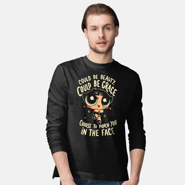 Choose To Punch You In The Face-Mens-Long Sleeved-Tee-Arigatees