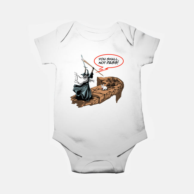 You Shall Not Pass Rabbit-Baby-Basic-Onesie-zascanauta