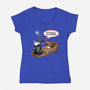 You Shall Not Pass Rabbit-Womens-V-Neck-Tee-zascanauta