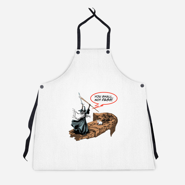 You Shall Not Pass Rabbit-Unisex-Kitchen-Apron-zascanauta