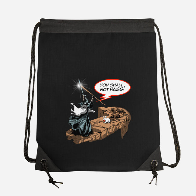 You Shall Not Pass Rabbit-None-Drawstring-Bag-zascanauta