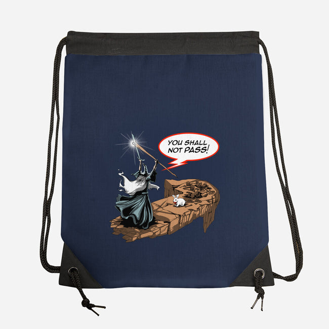 You Shall Not Pass Rabbit-None-Drawstring-Bag-zascanauta