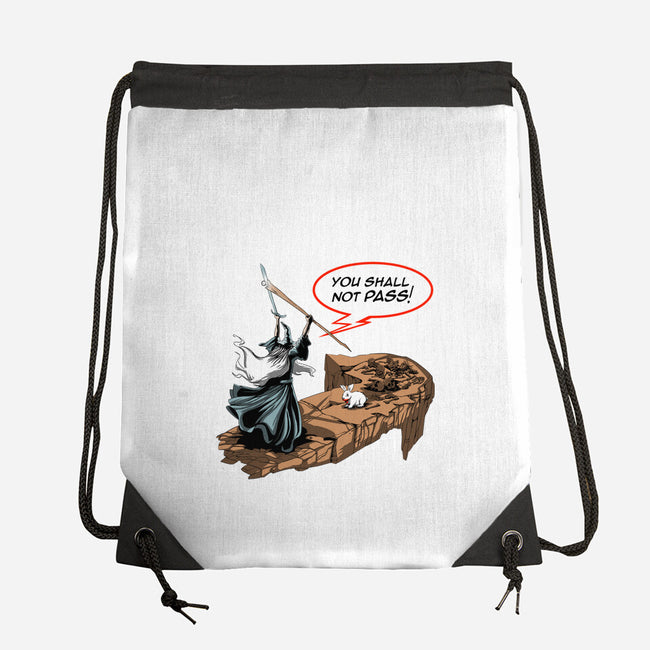 You Shall Not Pass Rabbit-None-Drawstring-Bag-zascanauta