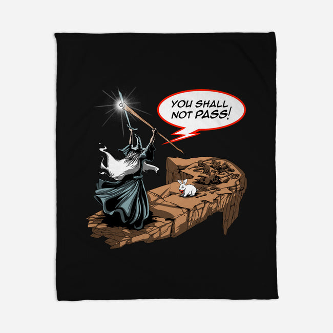 You Shall Not Pass Rabbit-None-Fleece-Blanket-zascanauta