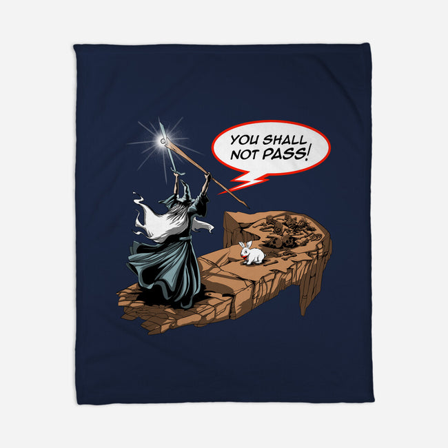 You Shall Not Pass Rabbit-None-Fleece-Blanket-zascanauta