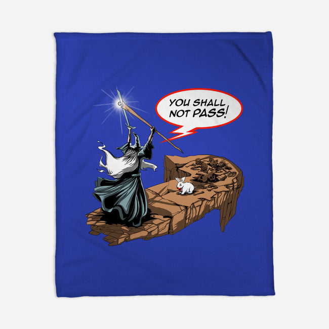 You Shall Not Pass Rabbit-None-Fleece-Blanket-zascanauta
