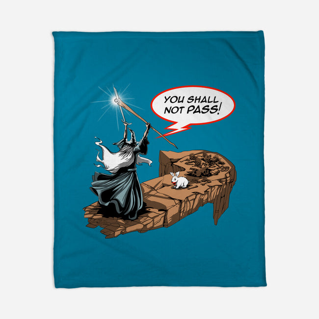 You Shall Not Pass Rabbit-None-Fleece-Blanket-zascanauta