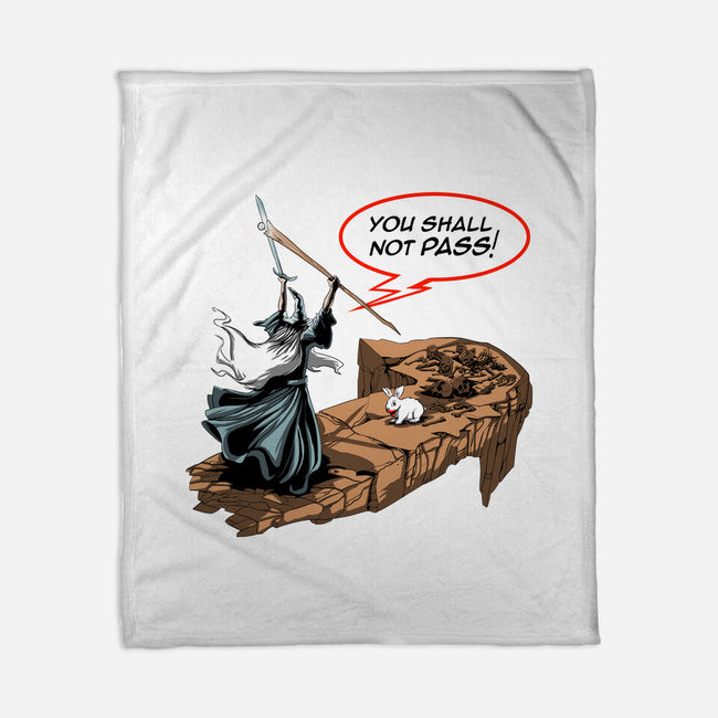 You Shall Not Pass Rabbit-None-Fleece-Blanket-zascanauta