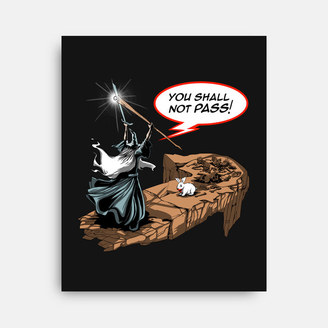 You Shall Not Pass Rabbit-None-Stretched-Canvas-zascanauta