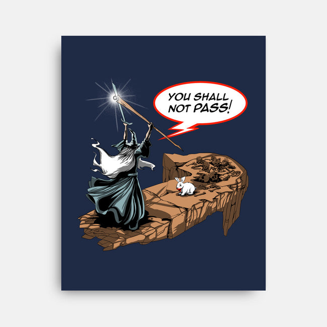 You Shall Not Pass Rabbit-None-Stretched-Canvas-zascanauta