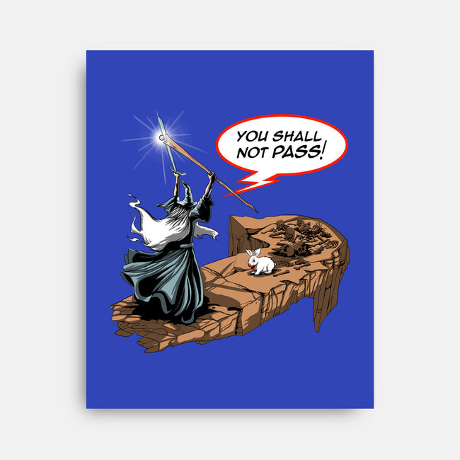 You Shall Not Pass Rabbit-None-Stretched-Canvas-zascanauta
