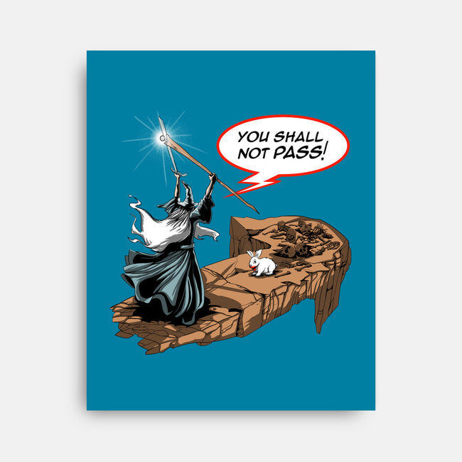 You Shall Not Pass Rabbit-None-Stretched-Canvas-zascanauta