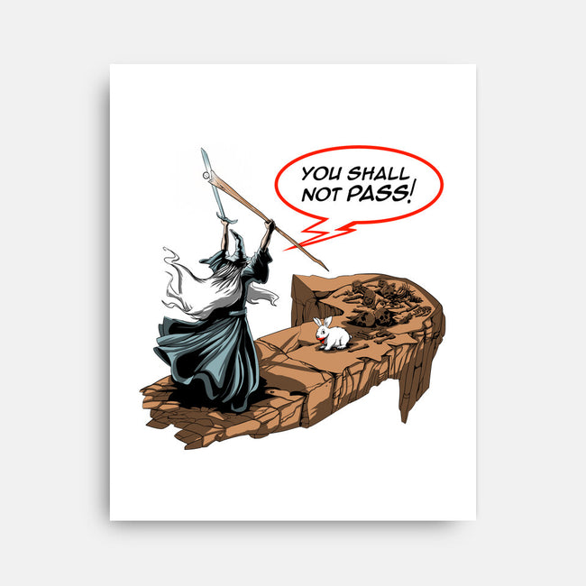 You Shall Not Pass Rabbit-None-Stretched-Canvas-zascanauta
