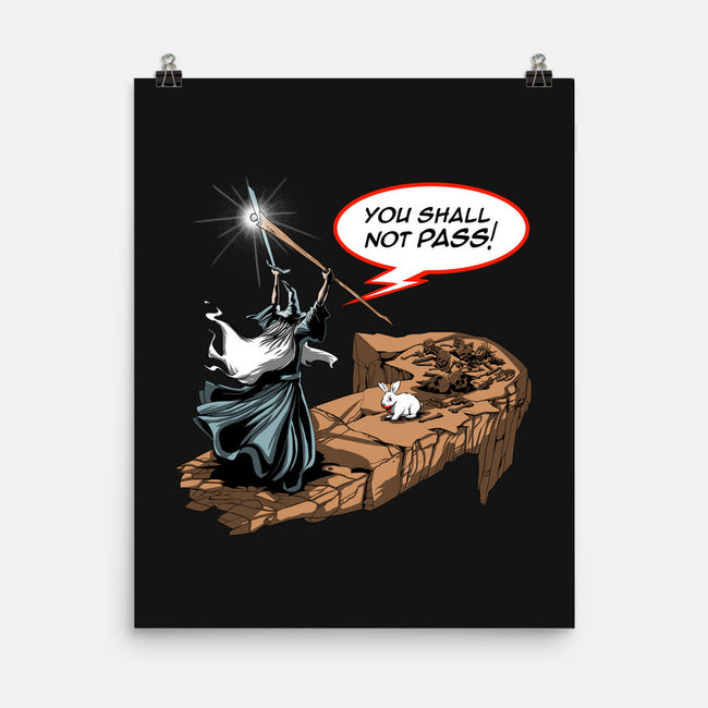 You Shall Not Pass Rabbit-None-Matte-Poster-zascanauta