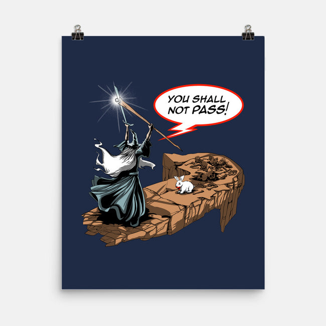 You Shall Not Pass Rabbit-None-Matte-Poster-zascanauta