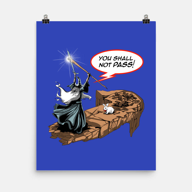 You Shall Not Pass Rabbit-None-Matte-Poster-zascanauta