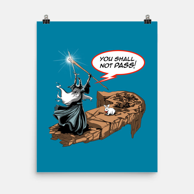You Shall Not Pass Rabbit-None-Matte-Poster-zascanauta