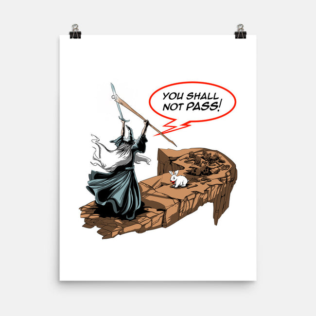 You Shall Not Pass Rabbit-None-Matte-Poster-zascanauta