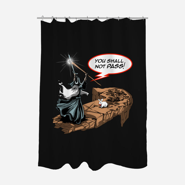 You Shall Not Pass Rabbit-None-Polyester-Shower Curtain-zascanauta