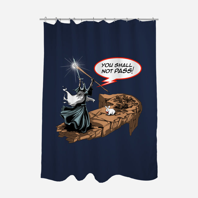 You Shall Not Pass Rabbit-None-Polyester-Shower Curtain-zascanauta