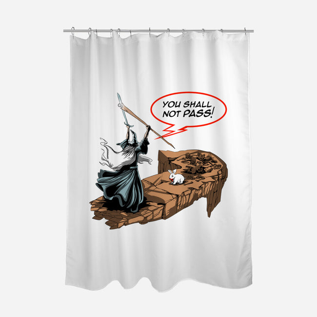 You Shall Not Pass Rabbit-None-Polyester-Shower Curtain-zascanauta