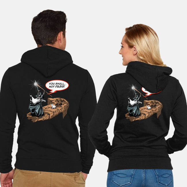 You Shall Not Pass Rabbit-Unisex-Zip-Up-Sweatshirt-zascanauta