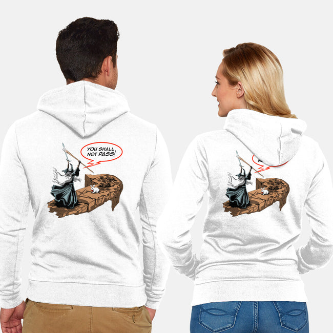 You Shall Not Pass Rabbit-Unisex-Zip-Up-Sweatshirt-zascanauta