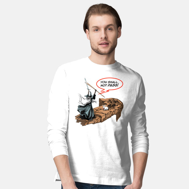 You Shall Not Pass Rabbit-Mens-Long Sleeved-Tee-zascanauta